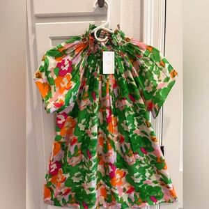 🧡🩷💚NWT RUNGOLEE LADIES SIZE SMALL BLOUSE - Green, Pink, Orange💚🩷🧡